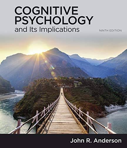 Cognitive Psychology and Its Implications – Paperback By Anderson, John – GOOD