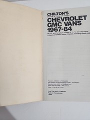 C1 Chilton’s GMC Van 1984 Repair Tune-Up Guide Manual Book #6930