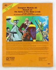 AD&D A3 Assault on the Aerie of the Slave Lords Hammack ORIGINAL
