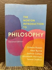 Norton Introduction to Philosophy Rosen, Shiffrin 2018 2nd Ed Sftcvr Like New B7