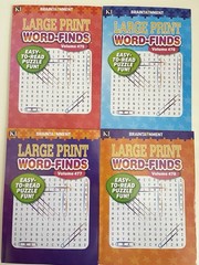 Lot Of 4 Kappa Large Print Word Search Word-Finds Books NEW Free Shipping 475-78