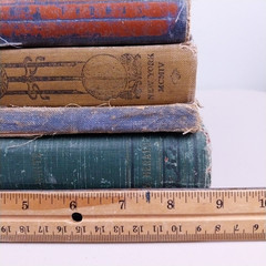 11 Vintage Antique 1800’s – 1900’s Hardcover Books for Decor & Staging Ephemera