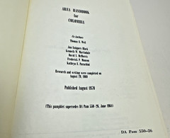 AREA HANDBOOK FOR COLOMBIA 1970 DA PAM 550-26 Hardback History Reference