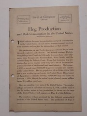 1938 swift & company Chicago hog production and pork consumption in the USA j10