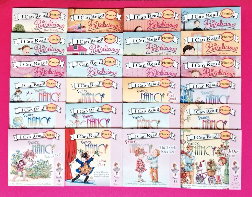 Pinkalicious Fancy Nancy Phonics Fun Beginning Readers Childrens Books Lot 24