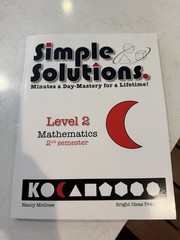 Simple Solutions Level 2, SEMESTER TWO, Math workbook