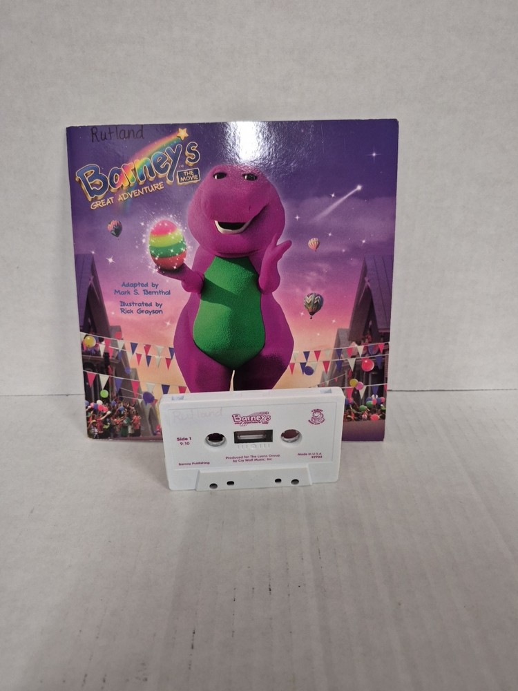 Barney’s Great Adventure: The Movie Storybook And Cassette. See Description