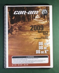 2009 Can-Am DS 70 Owner’s Manual: 133 Pages & Protective Covers!
