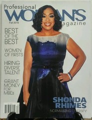 Professional Woman’s Magazine Fall 2016 Shonda Rhimes Diversity FREE SHIPPING sb