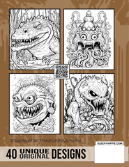 MONSTERS & MUTANT CREATURES (VOL1) – Coloring Book