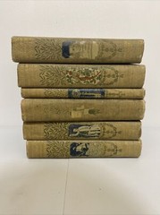 LOT OF 6 YOUNG FOLK’S LIBRARY HARDCOVER 1902 See Photos For Titles/Cond