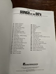 Songs of the 80’s by Hal Leonard Corp. Staff (1990, Trade Paperback)