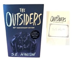 The Outsiders 50th Anniversary Edition ✎ SIGNED ✎ S E Hinton HDBJ NEW Pony Boy