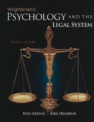Wrightsman’s Psychology and the Legal System – Hardcover – VERY GOOD