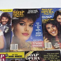 LOT-(5)Vintage 1980s Soap Opera Digest MAGAZINE Susan Lucci Tony Geary