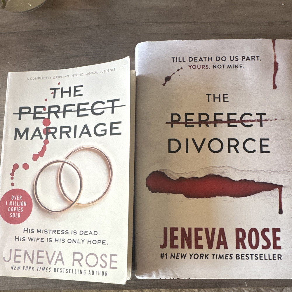 Jeneva Rose The Perfect Marriage(PC) & The Perfect Divorce(HC) Book Lot Bundle