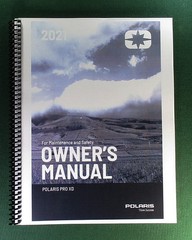 2021 Polaris Pro XD 4000D AWD Owner’s Manual: 198 Pages & Clear Covers!