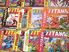 The Titans, UK Marvel comics # 1-58 Full set + Free Gift Poster 1975, FN+/VF