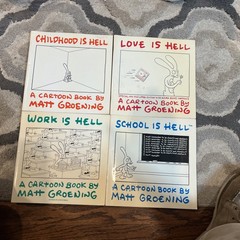 Lot of 4 Matt Groening “Life in Hell” Books – Vintage