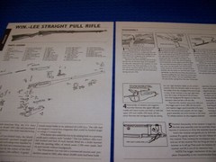 WIN.-LEE STRAIGHT PULL RIFLE (6MM) ..LEGEND/EXPLODED VIEW/DISASSEMBLY (255MM)