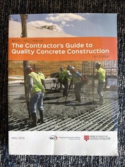ACI Mnl-5(19) : The Contractor’s Guide to Quality Concrete Construction, 4th…