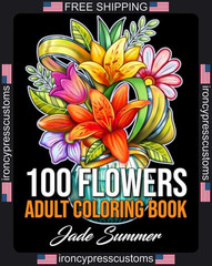 Adult Coloring Book 206 Pages with Floral and Inspirational Designs