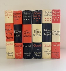 Winston Churchill Second World War Complete 6 Volume Set BOMC Dust Jackets