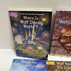 Who Was What Is Where Is Book Lot of 15 Michael Jordan Walt Disney Salem Witch