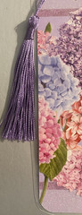 Flower and Butterfly Bookmark with Tassel – Laminated with Glitter Borders 6×2″
