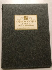 American Etchers Vol X Rosenberg 1930 1st