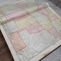 Rand McNally Commercial Atlas of America 1924 Canvas Backing 643 Pgs World Maps