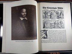 1535 Coverdale Bible Leaf W/ California Book Club Presentation Folio NO.145/450