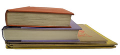 Vintage Books Lot of 4 for Staging Props Home Decor Orange Yellow Purple Beige