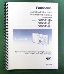 Panasonic Lumix DMC-FH1 DMC-FH3 Advanced Owner’s Manual 143 Pages & Clear Covers