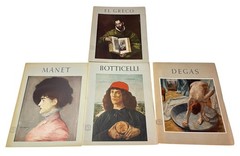 Vintage Art Books Lot Manet Botticelli Degas El Greco Abrams Portfolio Set