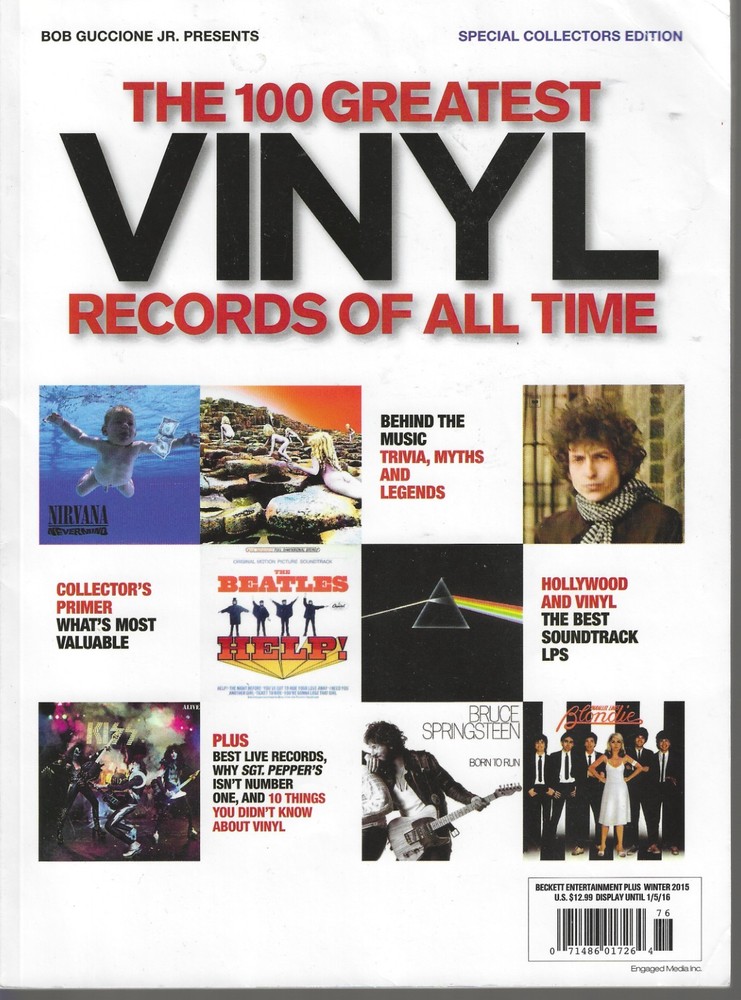 THE 100 GREATEST VINYL RECORDS OF ALL TIME (114 pgs) *Bob Guccione Jr. Presents