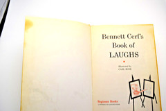 Bennett Cerf’s Book of Laughs, Illustrated Book, 1st ed., error on spine – good
