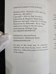 Myrkþursablót Nightside Old Norse Mythology Limited Hardcover #44/333