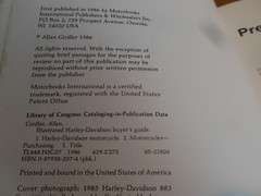 Illustrated HARLEY DAVIDSON Buyer’s Guide by Allan Girdler (1986 Paperback)