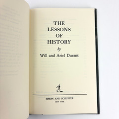 Lessons of History by Ariel Durant and Will Durant (1968, Hardcover)