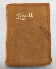 Antique 1898 Early Poems of James Russell Lowell Leather Binding Book