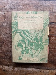 Recipes At Moderate Cost By Constance C. Hart 1942 Spiral Bound