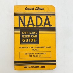 NADA Official Used Car Guide October Auto Prices Paperback Book NADA 1982