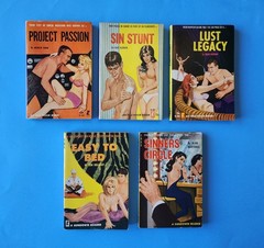 5 Book Lot of Greenleaf Classics 60’s Vintage Sleaze Pulp Erotica GGA PBO Smut