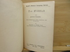 Antique Friedrich Gerstacker Der Wilddieb (DC Heath, 1915) 186 Pages