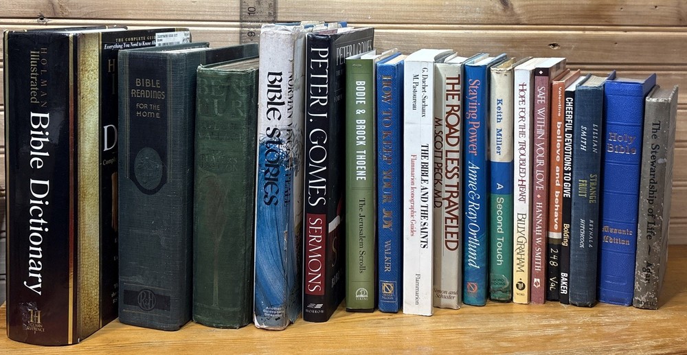 Lot of 18 Religious Books~HB/DJ~Instant Vintage Collection~Resell/Wholesale #296