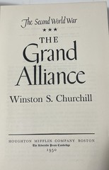 The Grand Alliance Second World War Winston S Churchill 1950 HC DJ