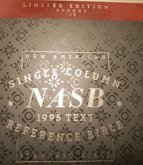Rare Burgundy Limited NASB 95 Single Column Reference Bible Goatskin Premier