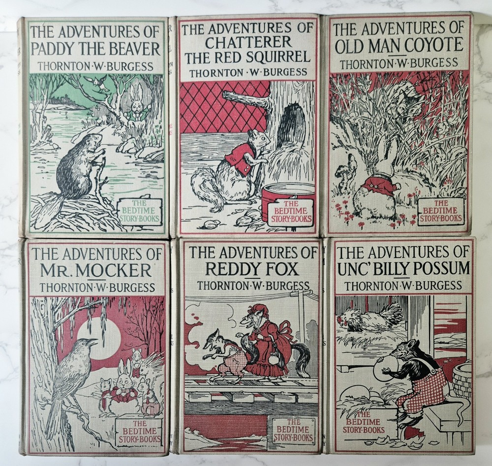 Thornton W. Burgess Early Lot of 6 Children’s Books Little Brown Co, Gollancz