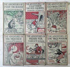 Thornton W. Burgess Early Lot of 6 Children’s Books Little Brown Co, Gollancz